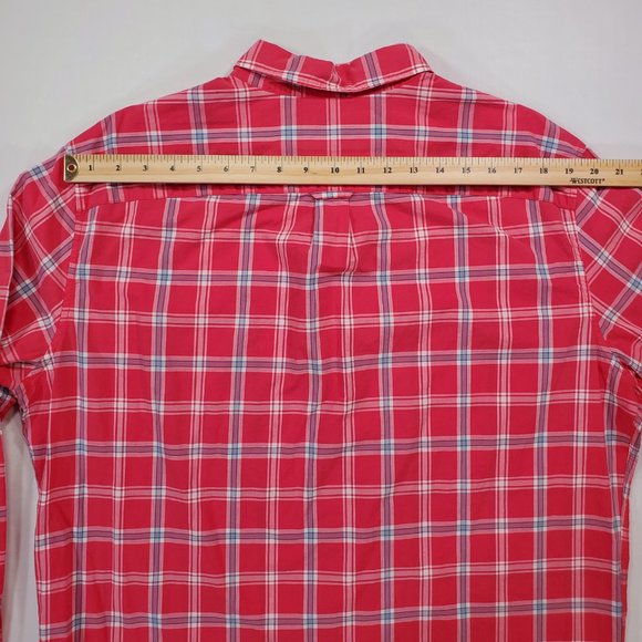 American Eagle Shirt Mens XL Salmon Plaid Seriously Soft Classic Fit Button Down - Picture 11 of 15